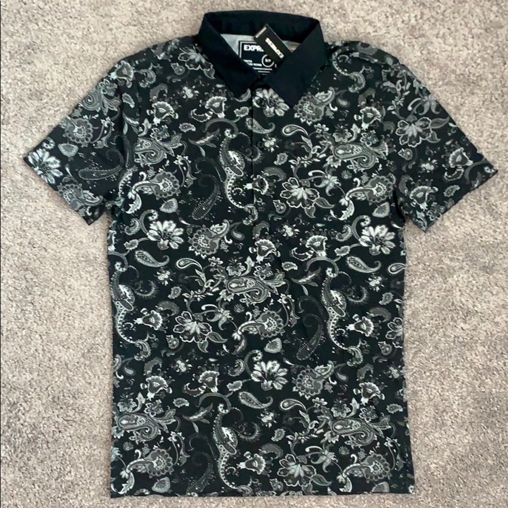 Express Men’s Collared Paisley Shirt